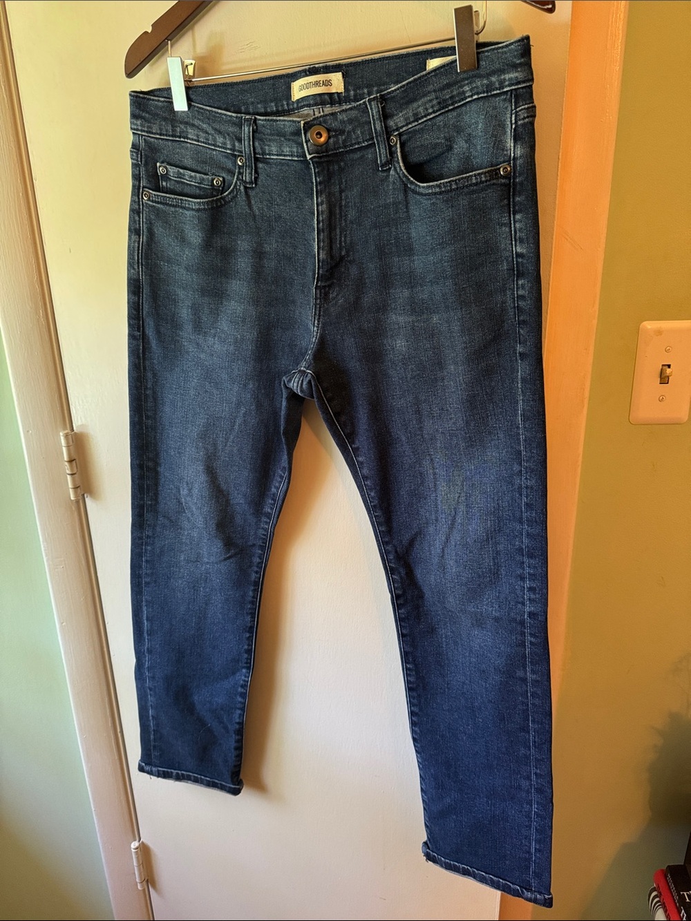 Goodthreads Slim Straight Men's Jeans in Dark Blue Wash